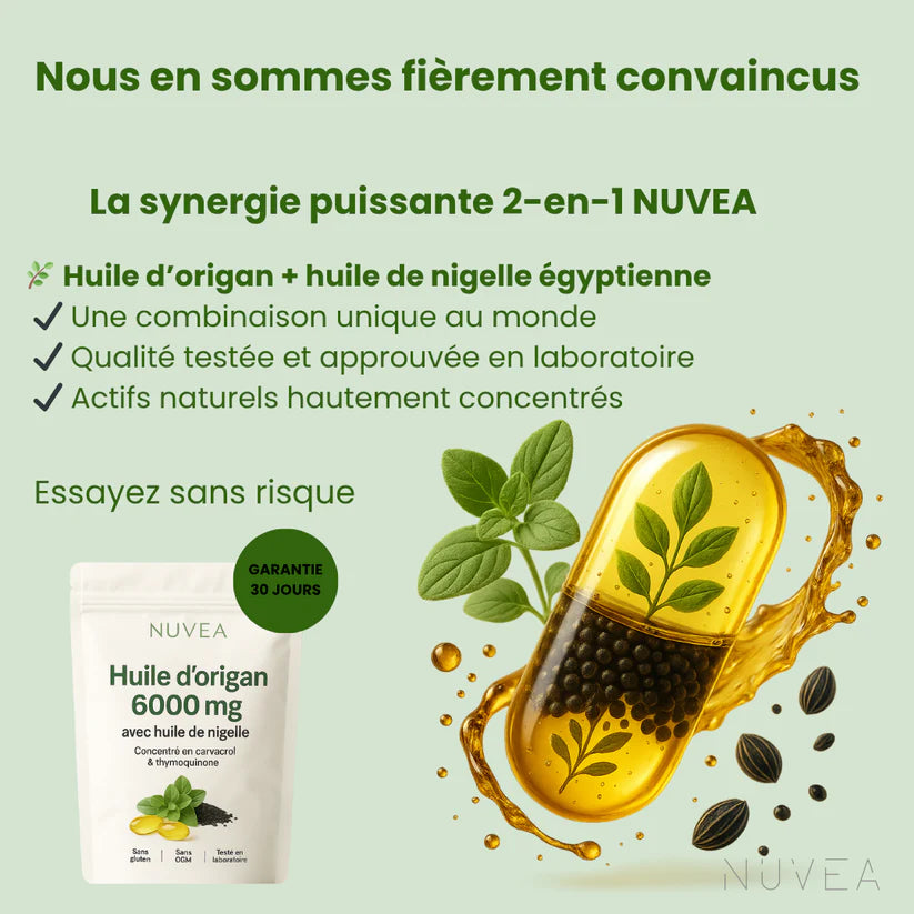 Huile d'origan & de cumin noir - Aide à réduire les problèmes de gencives à la source