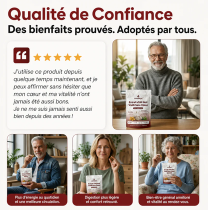 Extrait Naturel d'Ail Vieilli - Pour une tension artérielle saine et un bien-être global