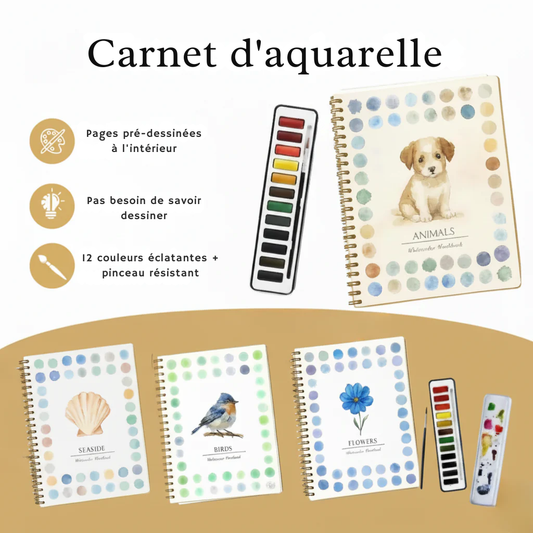 🎨 Livret d'Aquarelle Curisitoy™ - Un moment de calme et de créativité à portée de main