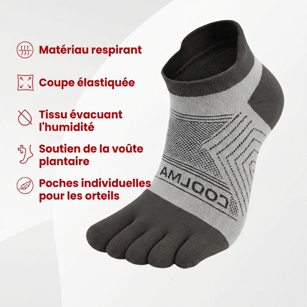 Les chaussettes conçues pour les coureurs.