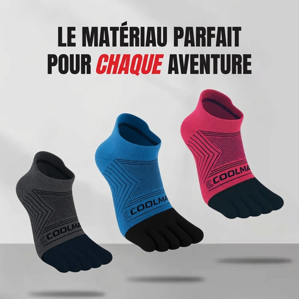 Les chaussettes conçues pour les coureurs.