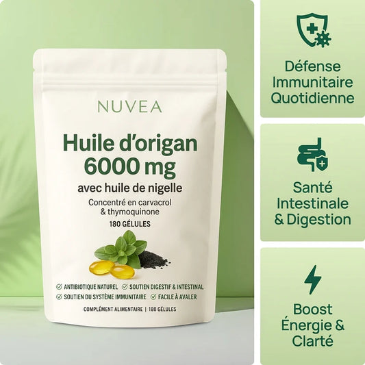 Huile d'origan & de cumin noir - Aide à réduire les problèmes de gencives à la source