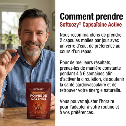 Softcozy Capsaïcine Active® – Réactive ta circulation naturelle