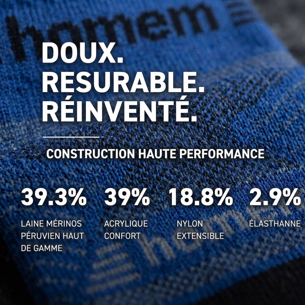 Chaussettes Sportives 5-Orteils en laine de mérino