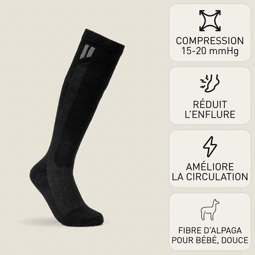 Chaussettes de compression en Alpaga
