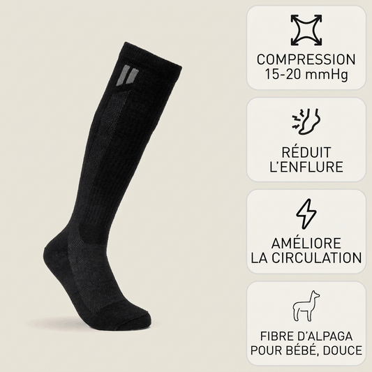 Chaussettes de compression en Alpaga