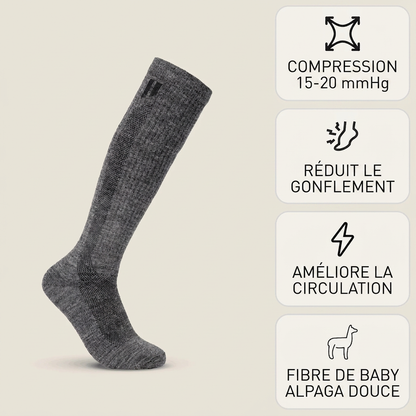 Chaussettes de compression en Alpaga