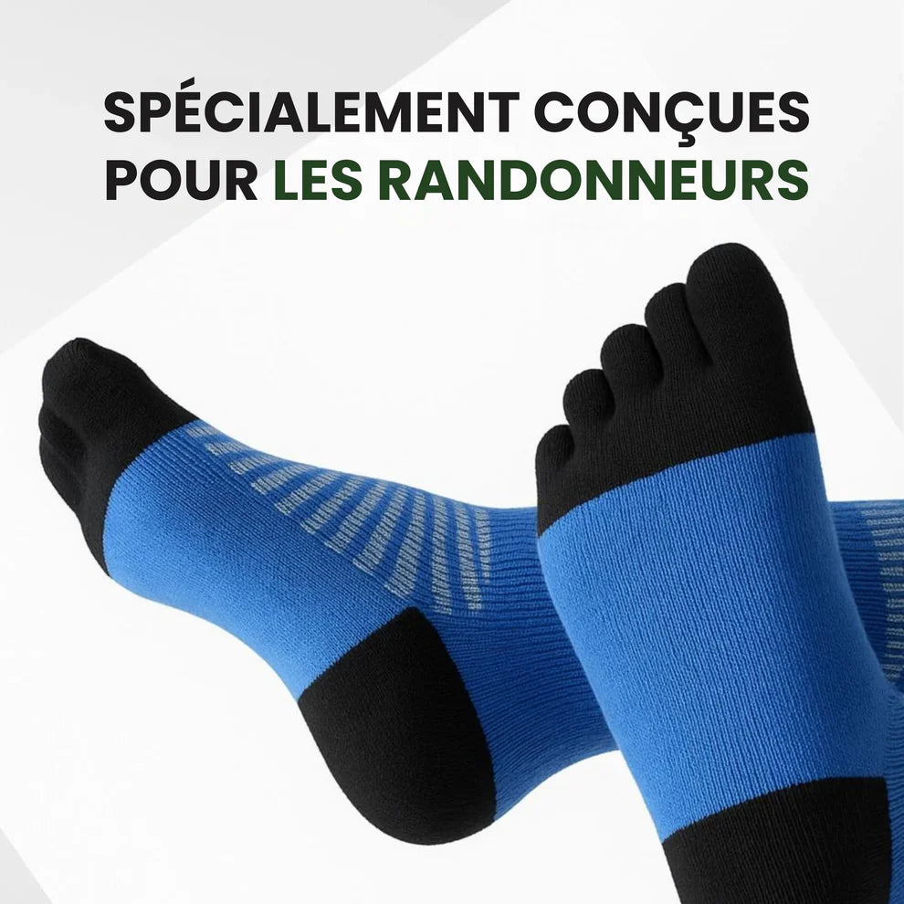Chaussettes Trail / Randonnée -  5-Orteils en laine de mérino