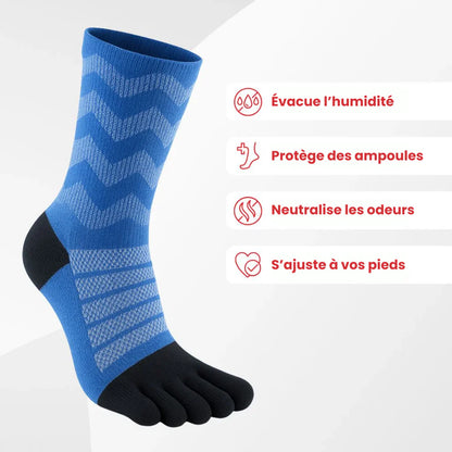 Chaussettes Trail / Randonnée -  5-Orteils en laine de mérino